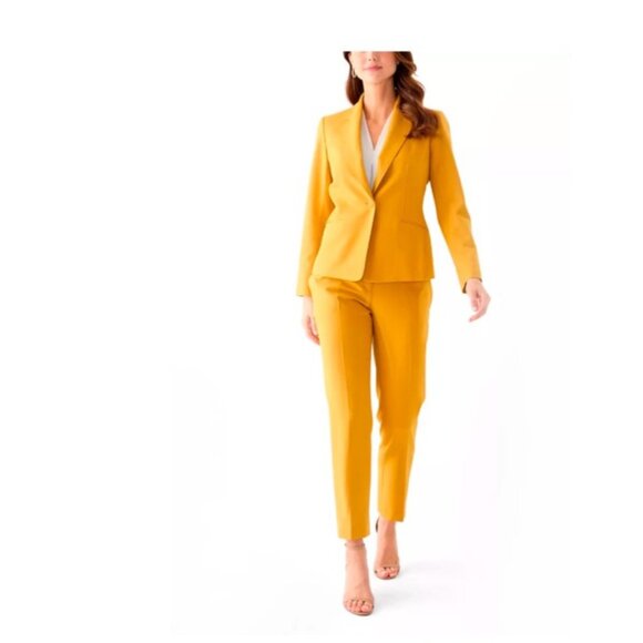 Saffron Womens Le suit Blazer & Pants Suit Set Size 16P New With Tags - Picture 1 of 4